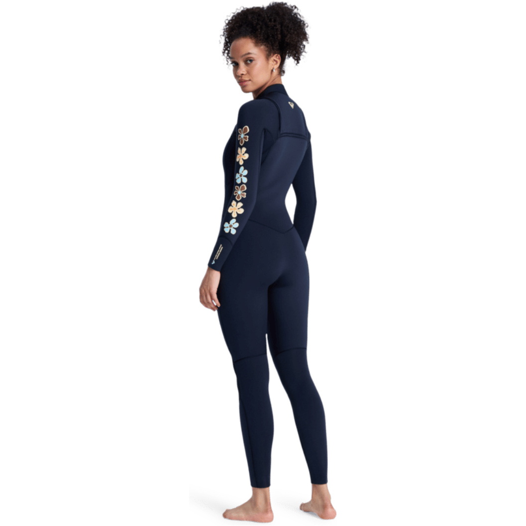 2026 Roxy Dames Swell Natural 3/2mm Borst Ritssluiting Wetsuit 26BW213508 - Flower